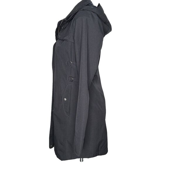 Athleta Midtown Rain Trench Coat Rain Jacket Lightweight Hood Waterproof S - Picture 4 of 8